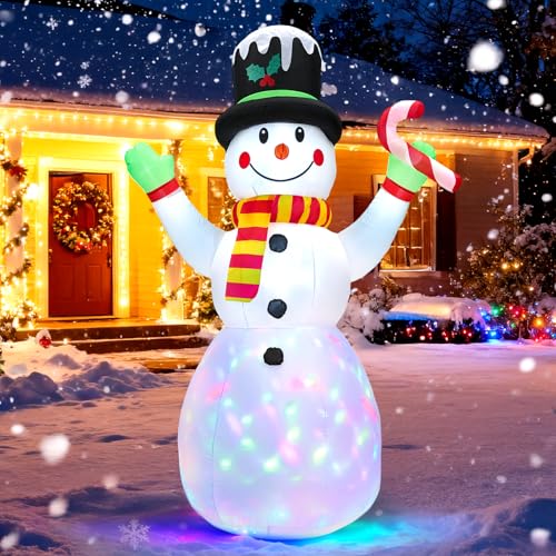 Bonhomme de neige gonflable 210 cm avec béquille pour Noël