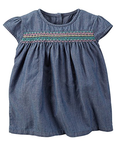 Carter's Girls Smocked Chambray Denim, 6x