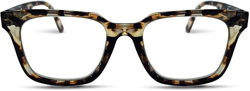 baixikly Lentes de lectura con bloqueo de luz azul, antifatiga ocular, lentes vintage con bisagras de resorte para mujeres y hombres