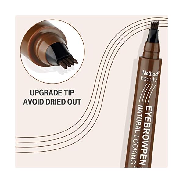 iMethod Eyebrow Pen - Upgrade Eyebrow TattooPen, Eyebrow Makeup, Long Lasting, Waterproof and Smudge-proof, Dark Brown