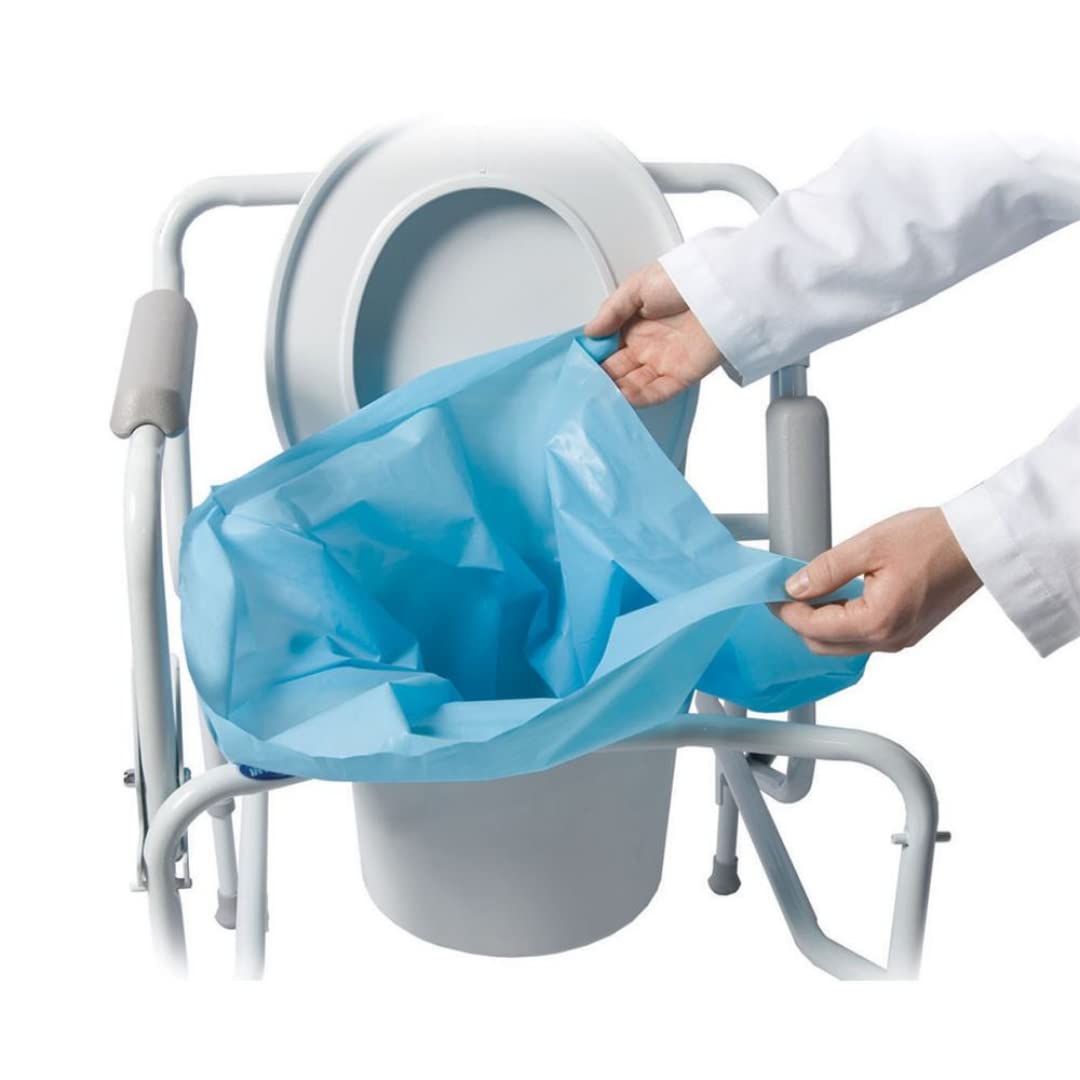 Sani-Bag+ by Cleanwaste Commode and Bedpan Liners, Pack of 25 Sanitary-for Self-Contained Waste Disposal, Absorbent Liner with Gel Powder, Odor Free Spill Proof (Bulk)
