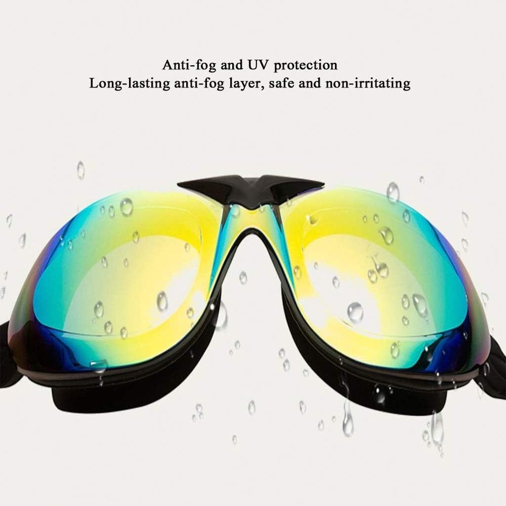 Swimming Goggles, adult Swim Goggle, Clear Vision, Soft Silicone, No Leak, Anti-Fog