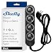 Produktbild Shelly Power Strip 4 Gen4 Schwarz - Matter WLAN Mehrfachsteckdose, 4 Fach Smarte Steckdosenleiste, Leistungsmessung, 16A Total, 3500W, Zeitschaltuhr, Zigbee, Google, Alexa, Siri, Kein Hub Erforderlich