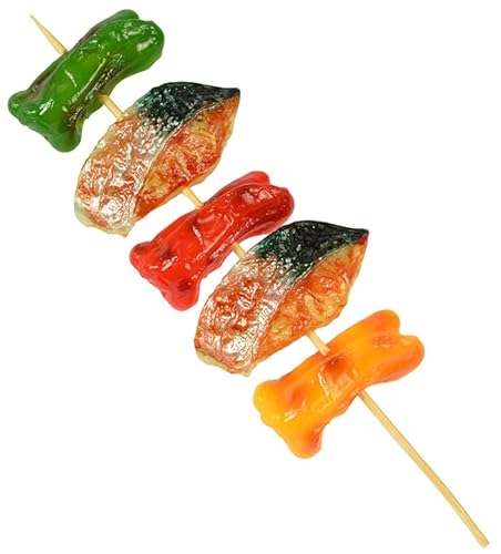 Props4shows Replica Fish And Pepper Skewer Kebab