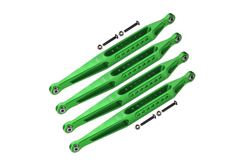 Aluminum 7075-T6 Lower Link Bar Set for Losi 1:8 LMT 4WD Solid Axle Monster Truck LOS04022 / LMT Grave Digger/Son-uva Digger LOS04021 Upgrades - Green