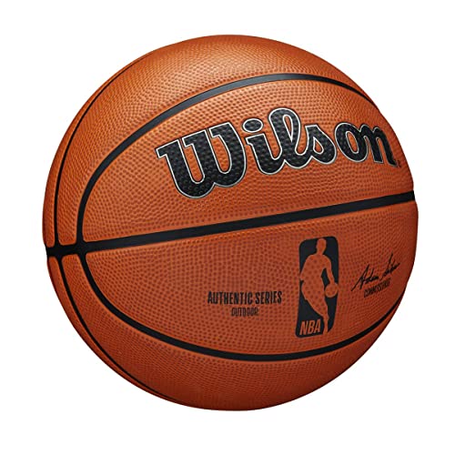 Wilson Basketball, NBA Authentic Series Model, Outdoor, Tackskin Rubber, Size: 7, Brown, Size 7 - Image 2
