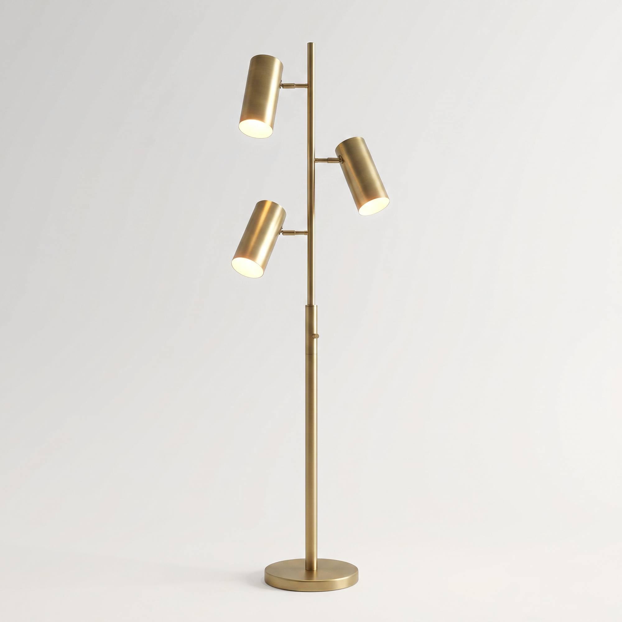 新品未使用 a_stand_www asimocrafts ロング真鍮セット Possini Euro Design Canasta Mid Century Modern Trac Tree Floor