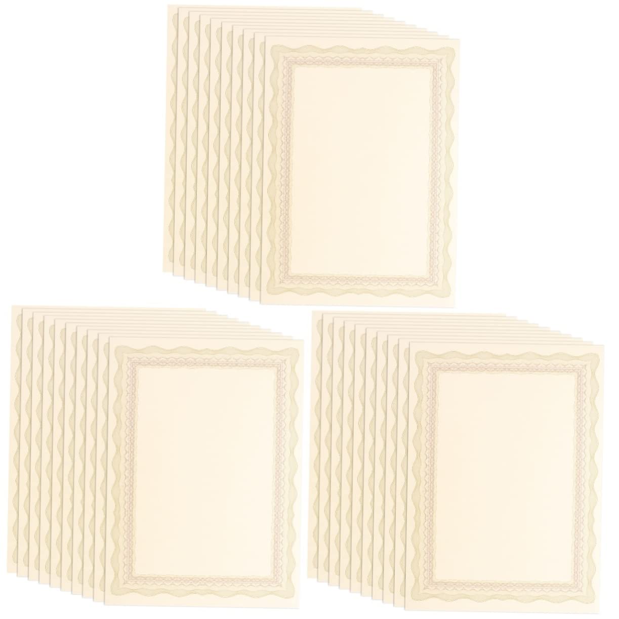 PLAFOPE 3sets Zertifikat Papier Blank A4 Größe Award Supplies Diplom Papier Für Home Office 10 Stücke * 3