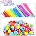 Arts and Crafts Supplies for Kids Including Feathers, Pipe Cleaners, Wiggle Googly Eyes, Pom Poms, Buttons, Ice Cream Sticks, Sequins And So On, School Kindergarten Homeschool Supplies Crafts