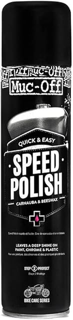 Muc-Off 627 Motorcycle Speed Polish, 400 Millilitres - Motorbike Polish And Wax In One - Contains Carnauba Wax And Beeswax For Durable, Glossy Shine