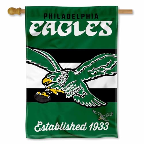 WinCraft Philadelphia Eagles Vintage Throwback Retro Double Sided Banner Flag