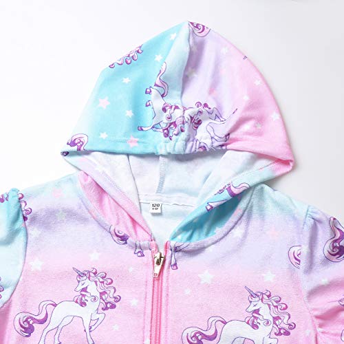 Childrenstar Swim Cover Up For Girls Terry Beach Cover-Up Cat Hooded Zip Robe,Size 8 9 #TOP2