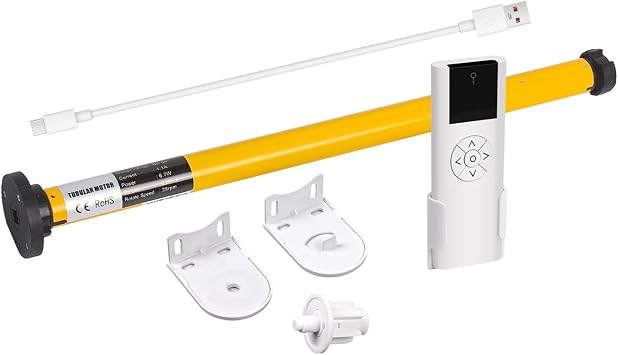 AM22 Zigbee Smart Roller Shade Motor for 32mm Tubes - Rechargeable Battery, Compatible with Alexa & Google Home via Tuya Zigbee Gateway, Voice & App Control