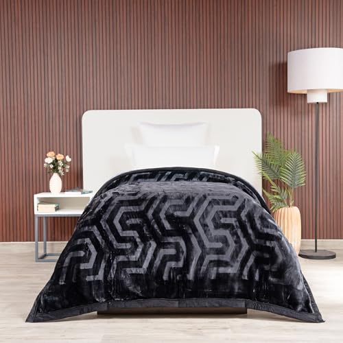Image of MYTRIDENT Classic Style Me Solid Single Mink Blanket, 4kg, 100% Polyster, Periwinkle