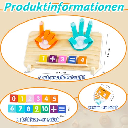 DQMOON Spielzeug ab 4 Jahre, Montessori Spielzeug ab 4 5 6 Jahre Zahlen Lernspiele Pädagogisch Wertvoll Mathe Lernspielzeug, Sensorik Kinderspielzeug Geburtstag Geschenke für Vorschule Jungen Mädchen