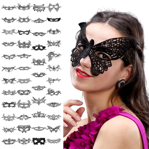 Women's Butterfly Lace Mask 2026 Mysterious Eyemask Halloween Costume - image 1