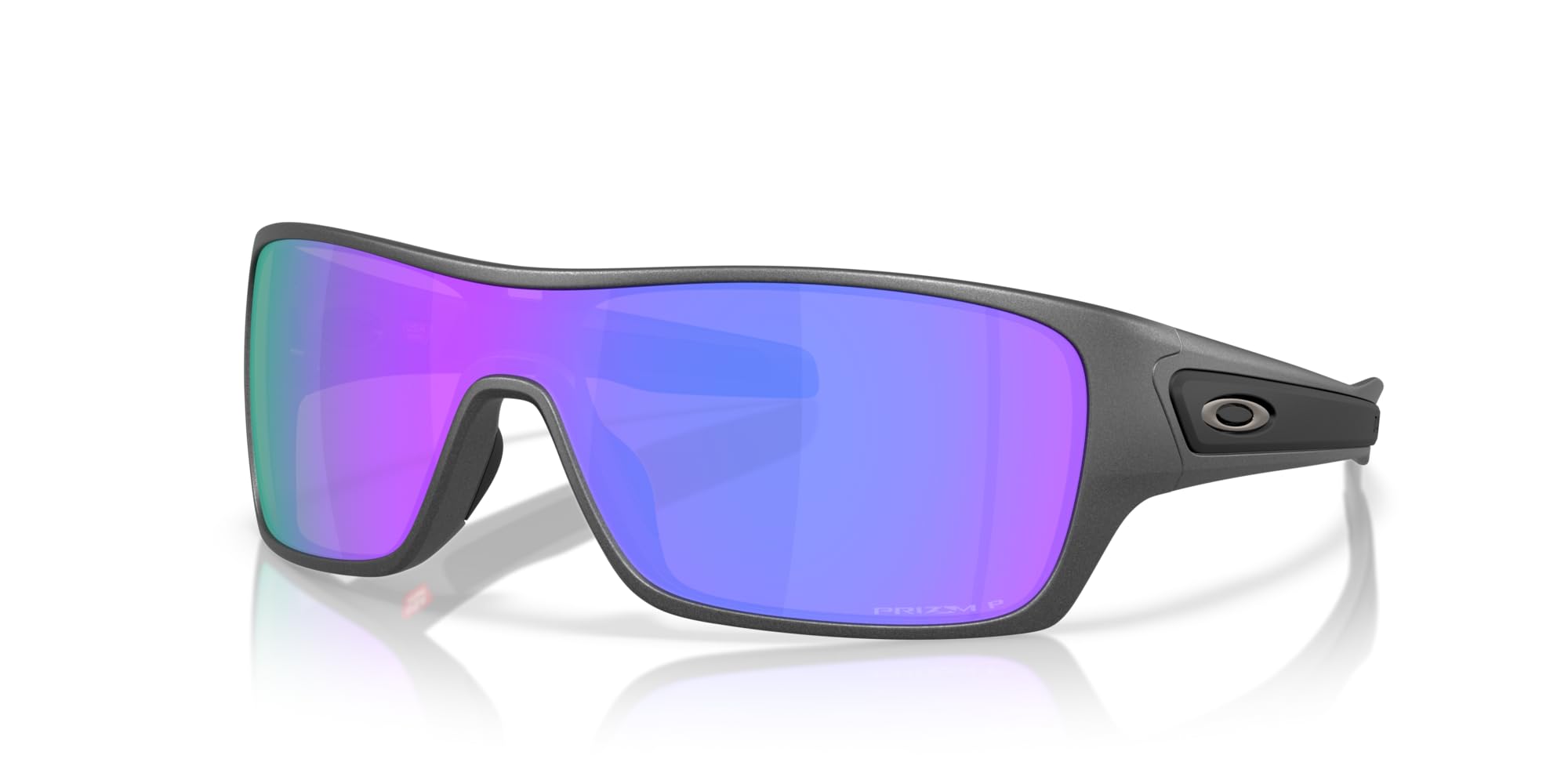 Oakley Męskie prostokątne okulary przeciwsłoneczne Oo9307 Turbine Rotor, Matowa stal/Prizm Violet spolaryzowana, 32 mm