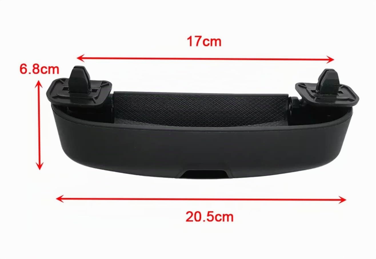 CDEFG Custodia per Occhiali ABS Compatibile con Audi A3 8Y 8V A1 GB A4 B8 B9 A5 A6 C7 C8 Q2 Q3 F3 8U Q5 Q7 2013-2024 2025 Anteriore Sunglasses Holder Box Auto Interni Accessori (Nero)