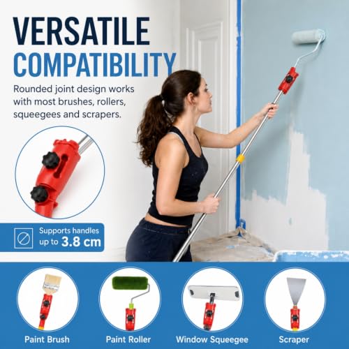 Extensor de pincel multiángulo elimina escaleras para pintar techos y esquinas 5