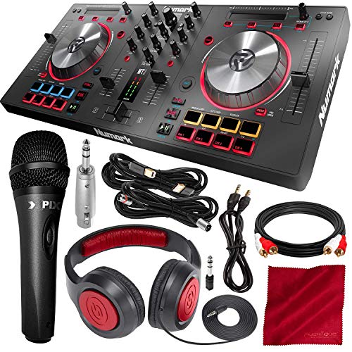 Numark Mixtrack Pro 3 Usb Dj Controller With Serato Dj Lite Download Integrated Sound Card Headphones And Microphone Deluxe Bundle Buy Online In Guam At Guam Desertcart Com Productid