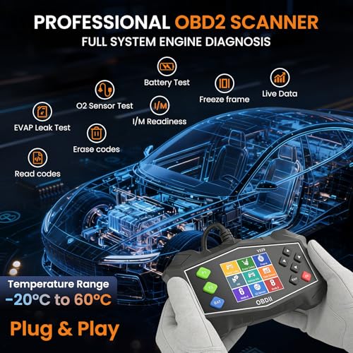 Escáner OBD2 para coche con diagnosis de emisiones EVAP y sensor de O2 2