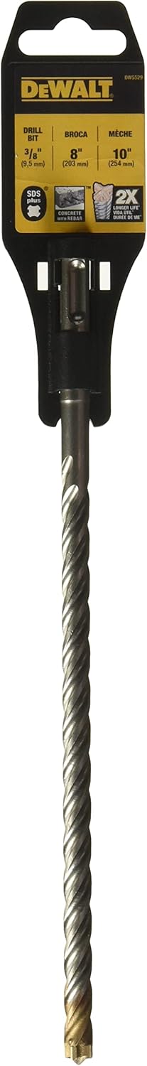 DEWALT DW5529 3/8-Inch by 8-Inch by 10-Inch Solid Rock CarbideSDS+