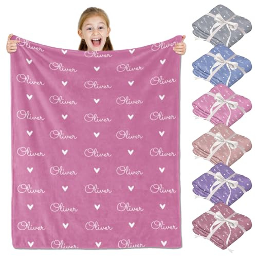 Image of PUREFLY Ships Next Day-Personalized Blanket for Kids- Custom Blanket with Name for Teen Girls and Boys, Birthday Gifts for Women and Men, Customized Flannel Throw, Christmas Blankets Gifts for Baby