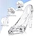 SHOWLOUE Cinderella Shoe Decor, Crystal High Heels Shoes Ornaments Glass Slipper Decoration Gift for Wedding Birthday Halloween Christmas Party, 5.12