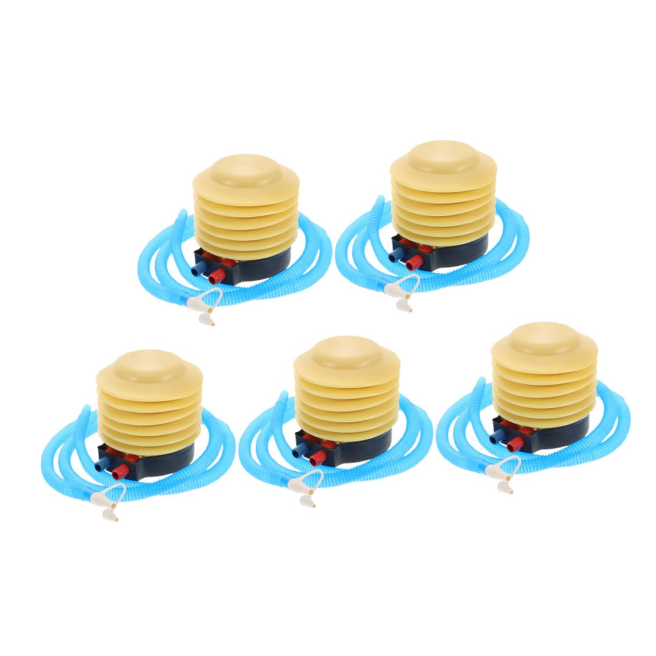 Balacoo Inflation Pump Set 5pcs Foot Pumps Air Mattress Inflator Portable Manual Air Pool Toy Inflator Quick Deflation