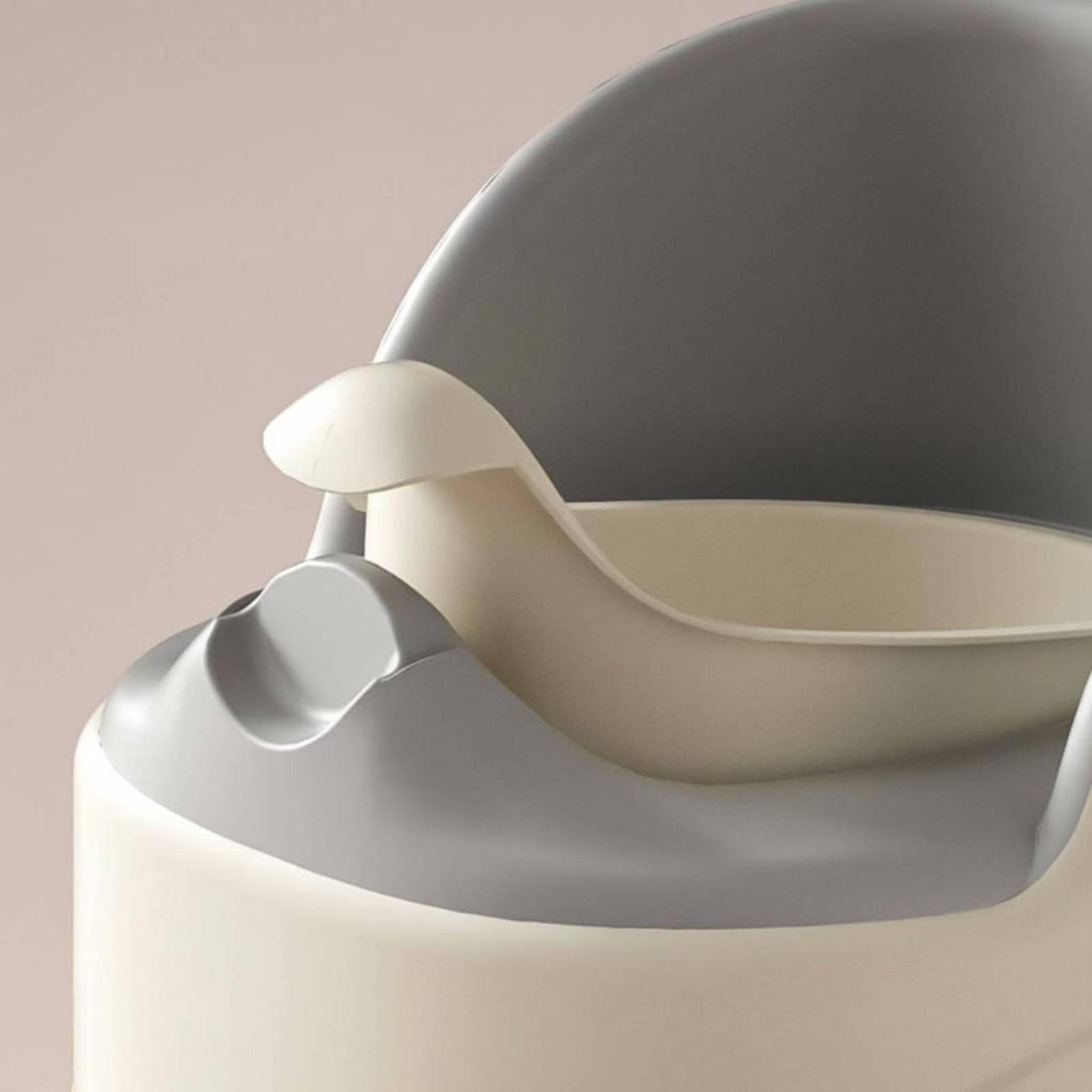 Almencla Töpfchen Kinder Töpfchenstuhl Trainingssitz Kindertoilette mit Festem Unterbau Und Leicht Entnehmbarer Schale aus ‑freiem PP für Stabile Nutzung, Cream Gray