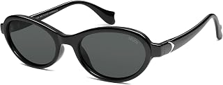 Ocean Collection Polarized Retro Oval Small Sunglasses Womens Recycled Plastic Frame Eco-Friendly UV400, Echo