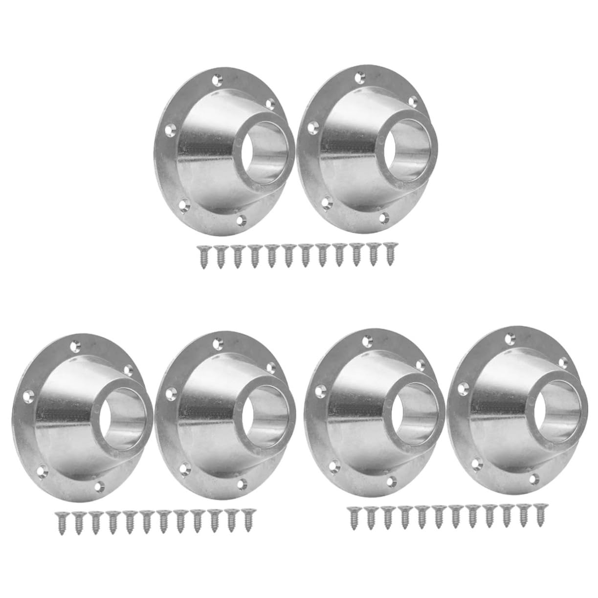 VILLCASE 6 Sätze Aluminium Tischbasis für Wohnmobile Rv Tischmontagebasis Stabil und Langlebig für Sichere Befestigung von Tischen und Accessoires Wohnwagen und Yachten