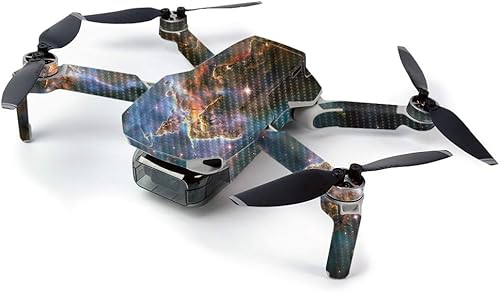 MightySkins Piel de Fibra de Carbono para DJI Mavic Mini Drone Quadcopter Portátil Piel de Fibra de Carbono – Nebulosa Águila | Protector y duradero