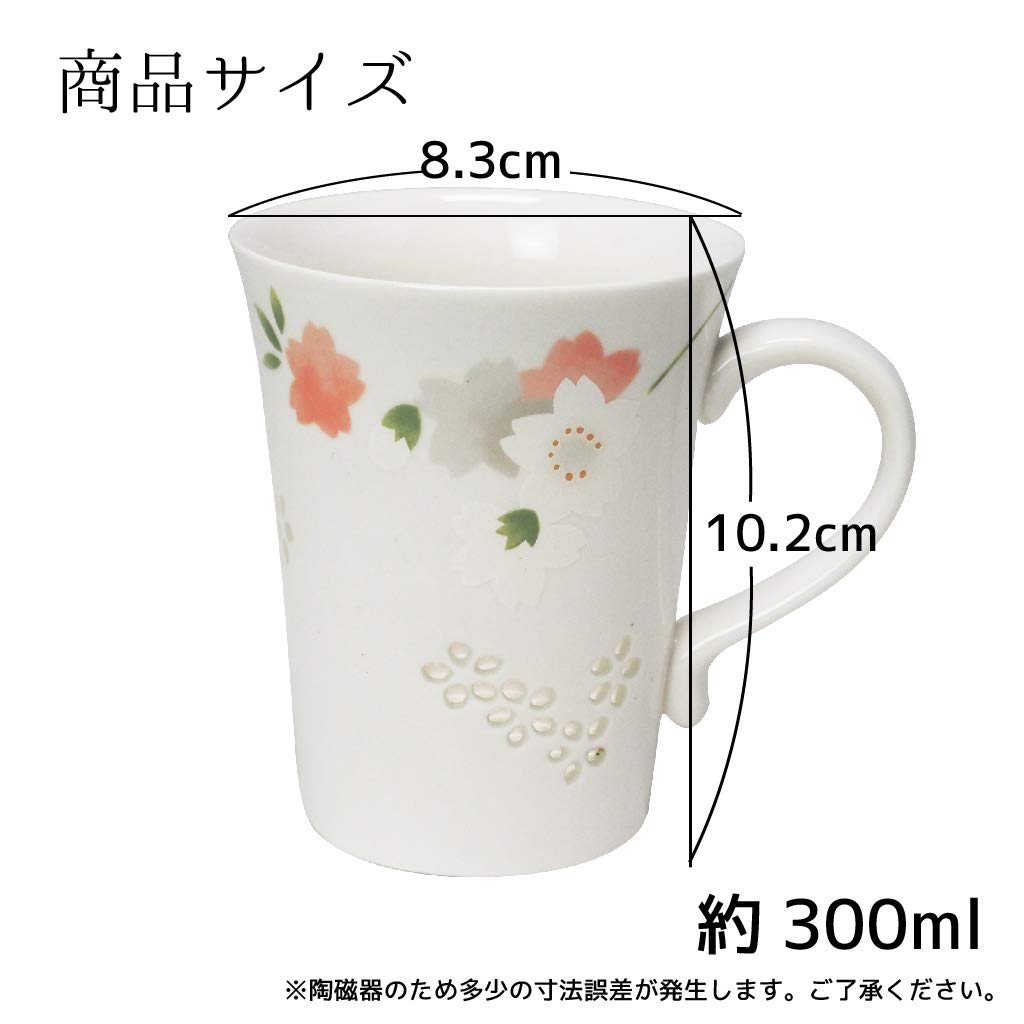 Amazon.co.jp: 【しずく彫り】宇野千代「花あかり」マグカップ