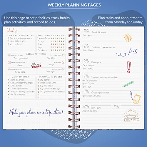 Planberry Weekly Planner – Undated Life Organizer & Budget Planner – Time Management, Goal Setting, To-Do List, Work-Life Balance & Habit Tracker – 6.1″ X 8.1″ (Tropical Night) #TOP2