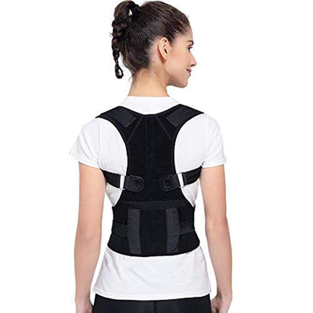 SanQ-Seven Back Posture Brace,Magnetic Humpback Anti-Buckel Artifact Open Shoulder Patch (Summer) (Size: XL)@X-Large