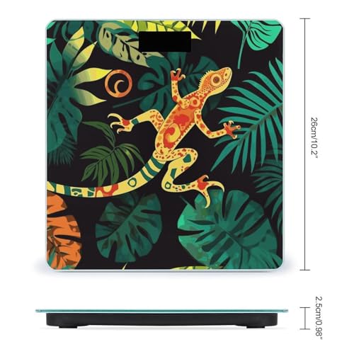 Báscula de Baño Digital con Diseño de Gecko y Hojas miniatura 2