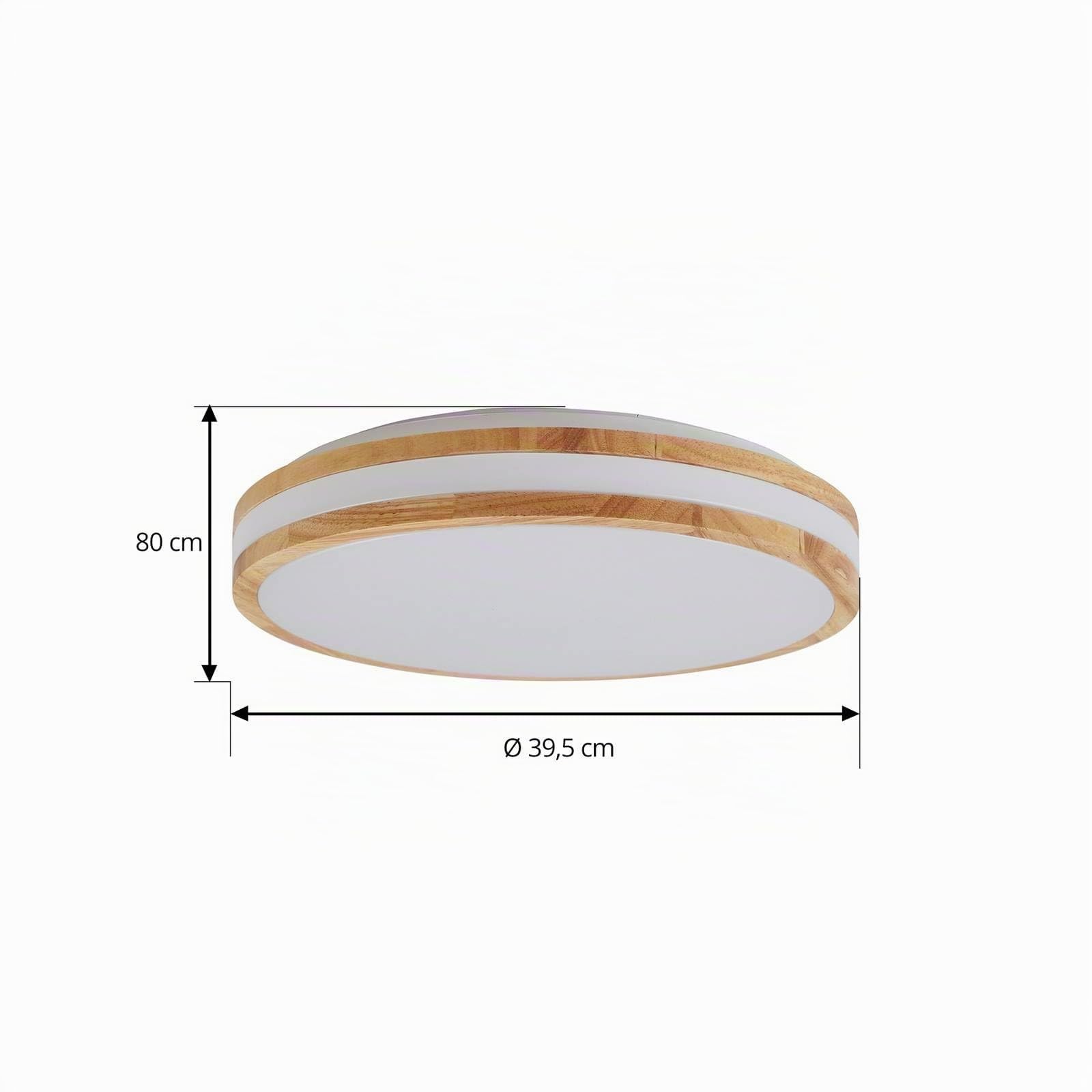 Lindby LED Deckenleuchte Emiva (Modern) aus Holz (1 flammig,) - Lampe Deckenlampe Wohnzimmerleuchte