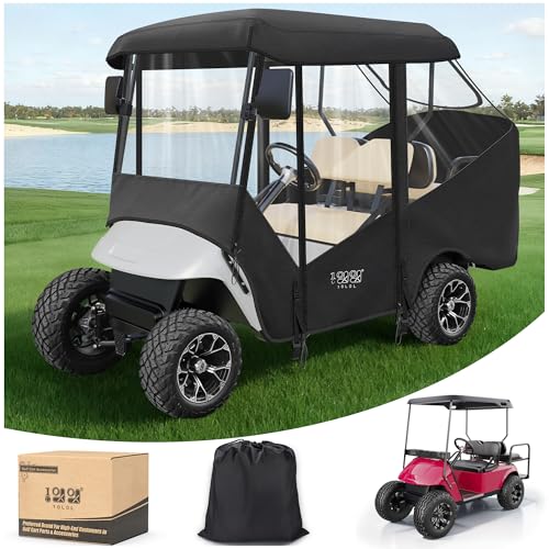 Housse de pluie pour chariot de golf imperméable avec ouvertures rétroviseurs