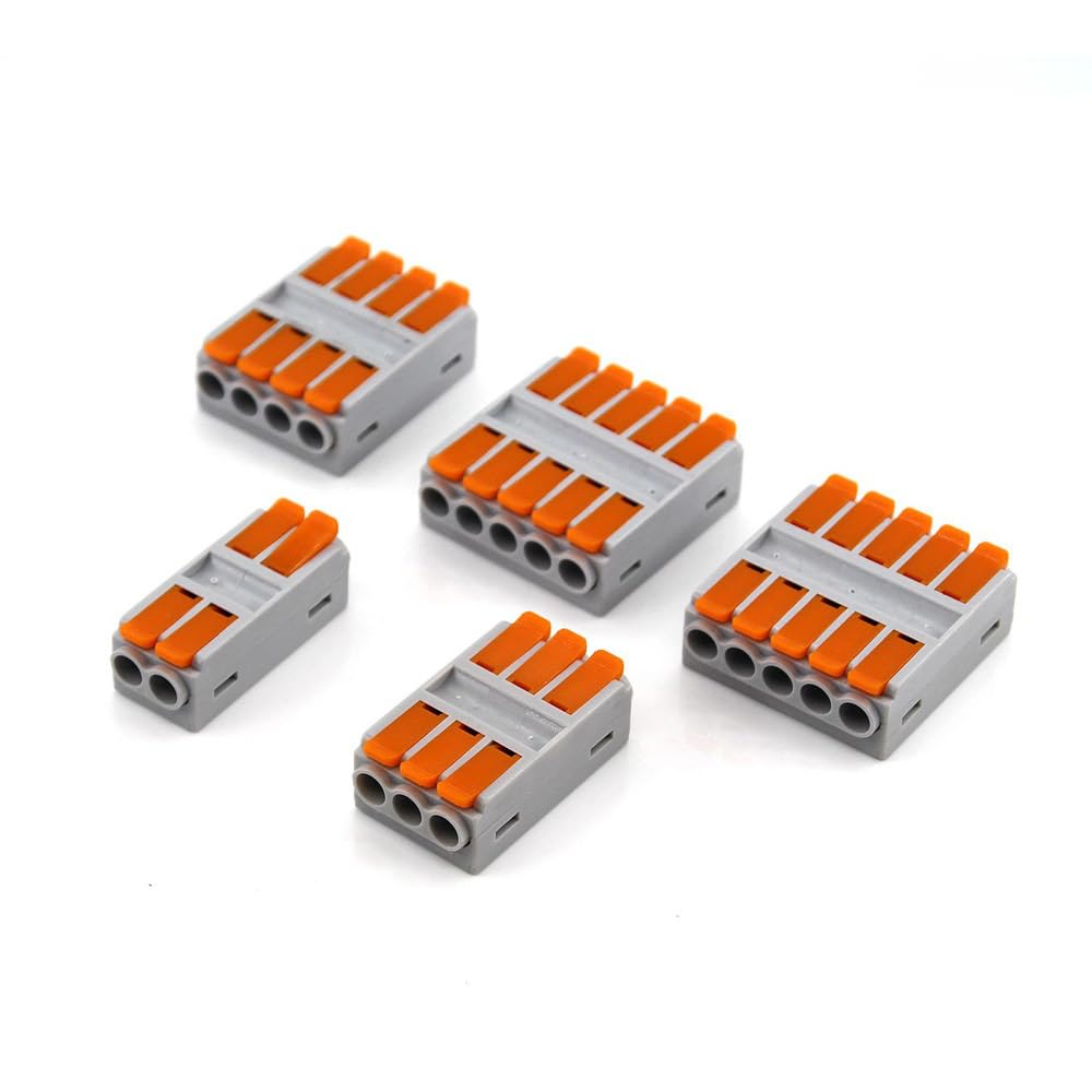 Quick Docking Electrical Wire Connectors Push-in Conductor Terminal Block 6mm2 LED Cable Electircal Wiring Conector M3 Screws(10P,50PCS)