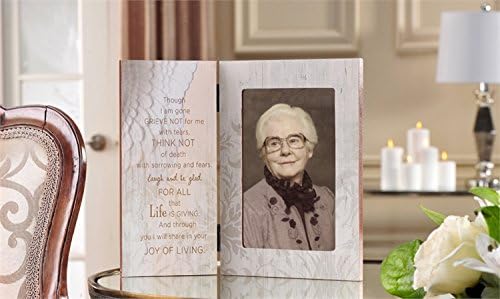 Gift Craft Memorial Collection Hinged Photo Frame W/Engravable Plate