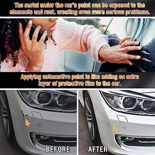 cocomfix Touch Up Paint for Cars(White), Automotive Touch Up Paint Pen, Two-In-One Car Paint Scratch Repair, Car Scratch Remover for Deep Scratches, Special-Purpose White Car Paint Universal Color.