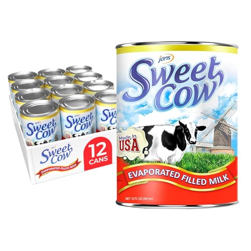 Image of Jans Sweet Cow Evaporated Dairy Milk, 13.7 oz, Pack of 12, Canned