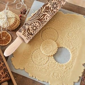 Embossedwoodenrollingpinforbakingevermarketdeepengravedembossingrollingpinwithchristmassnowflakeflowerdesignforbakingembossedcookiescutekitchendecordiytoolforkidsandadults  Urban Country Home Decor Embossed wooden rolling pin for bakingevermarket deep engraved embossing rolling pin with christmas snowflake flower design for baking embossed cookiescute kitchen decor diy tool for kids and adults  urban country home decor