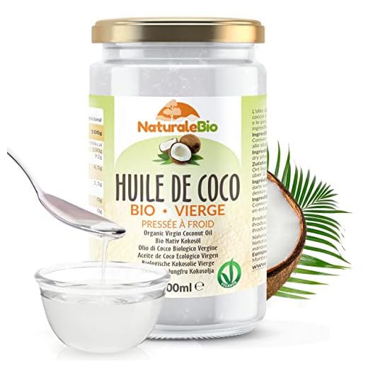 Huile de Coco Extra Vierge 1000 ml - Crue et Pressée à Froid - Pure et 100% Bio - Idéale Pour Les Cheveux, Le Corps et Comme Aliment - Huile Bio Native Non Raffinée (NaturaleBio)