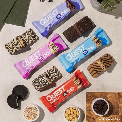 Image of Quest Nutrition Overload Protein Bars, Nutty by Nature Flavored Protein Bars, 20g Protein, 1g Sugar, 3g Net Carbs, Gluten Free, 12 Count