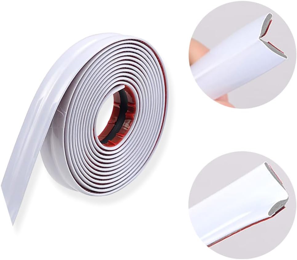 10 Ft Flexible Molding Trim,Ceiling Molding Peel and Stick,Corner Guards Wall Trim,Self Adhesive Caulk Strip for Living Room, Bedroom, Kitchen, Bathroom (White)