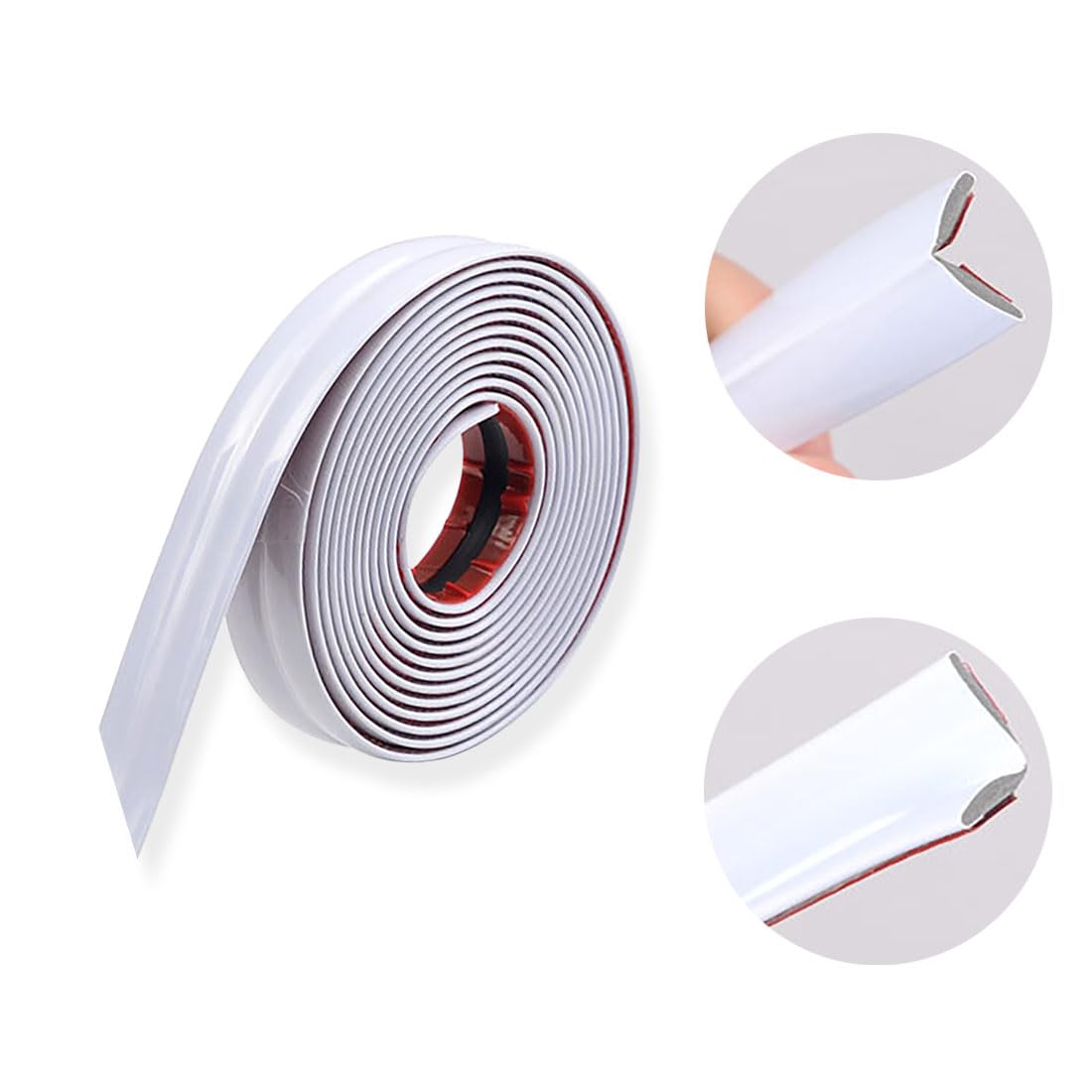 Zosppei 10 Ft Flexible Molding Trim,Ceiling Molding Peel and Stick,Corner Guards Wall Trim,Self Adhesive Caulk Strip for Living Room, Bedroom, Kitchen, Bathroom (White)