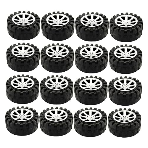 FUNOMOCYA 40 Piezas Ruedas de Plástico para de Coches de Juguete Accesorios DIY para Manualidades Infantiles y Recambios Pequeños