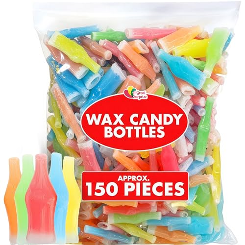 Wax Bottle Candy - Juice-filled Wax Bottles - Soda Pop Candy - Novelty Candy - Bulk Candy - 2.9 Pounds